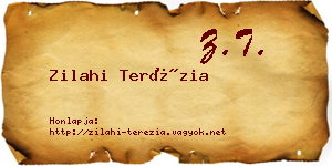 Zilahi Terézia névjegykártya